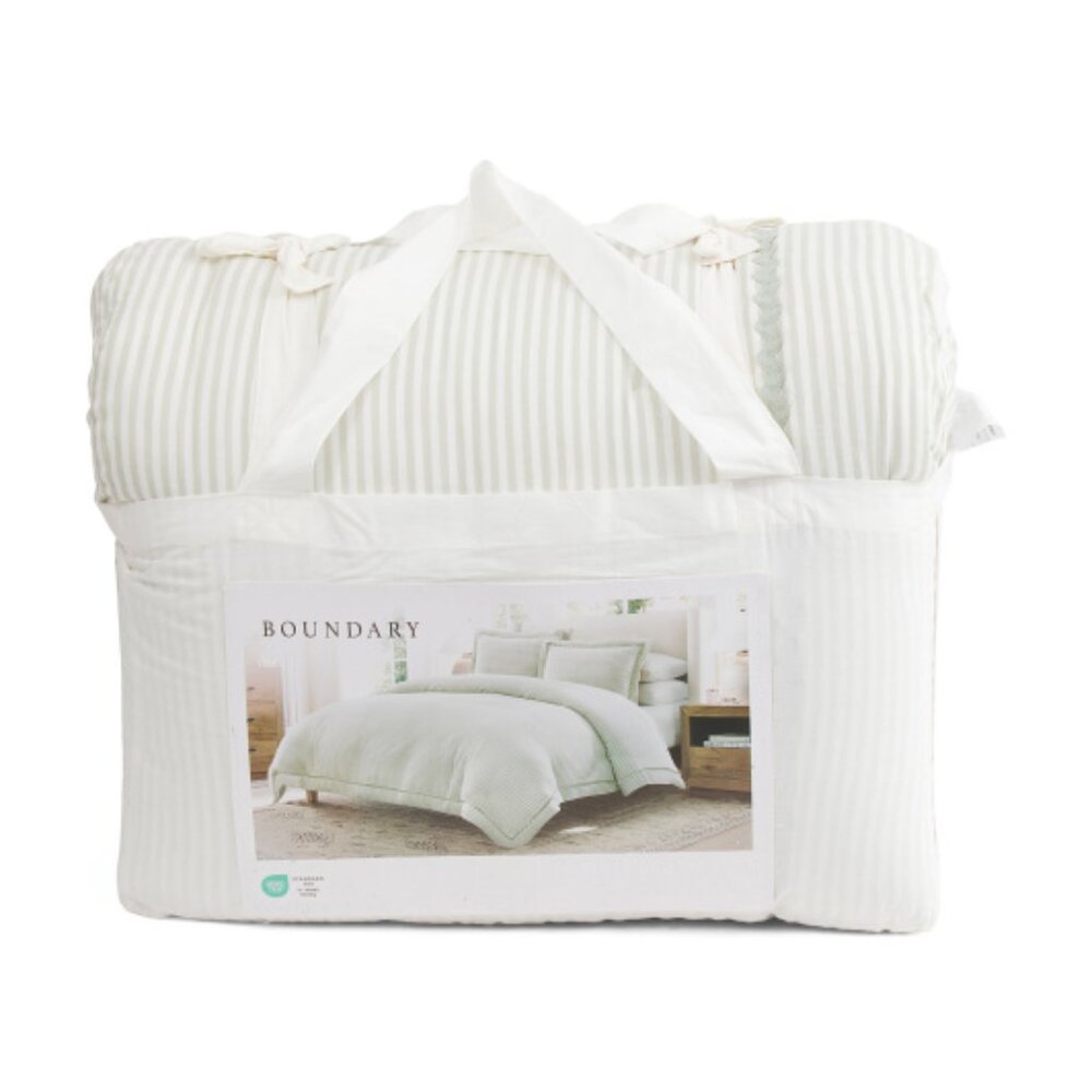 BOUNDARY Rickrack Border Striped Comforter Set